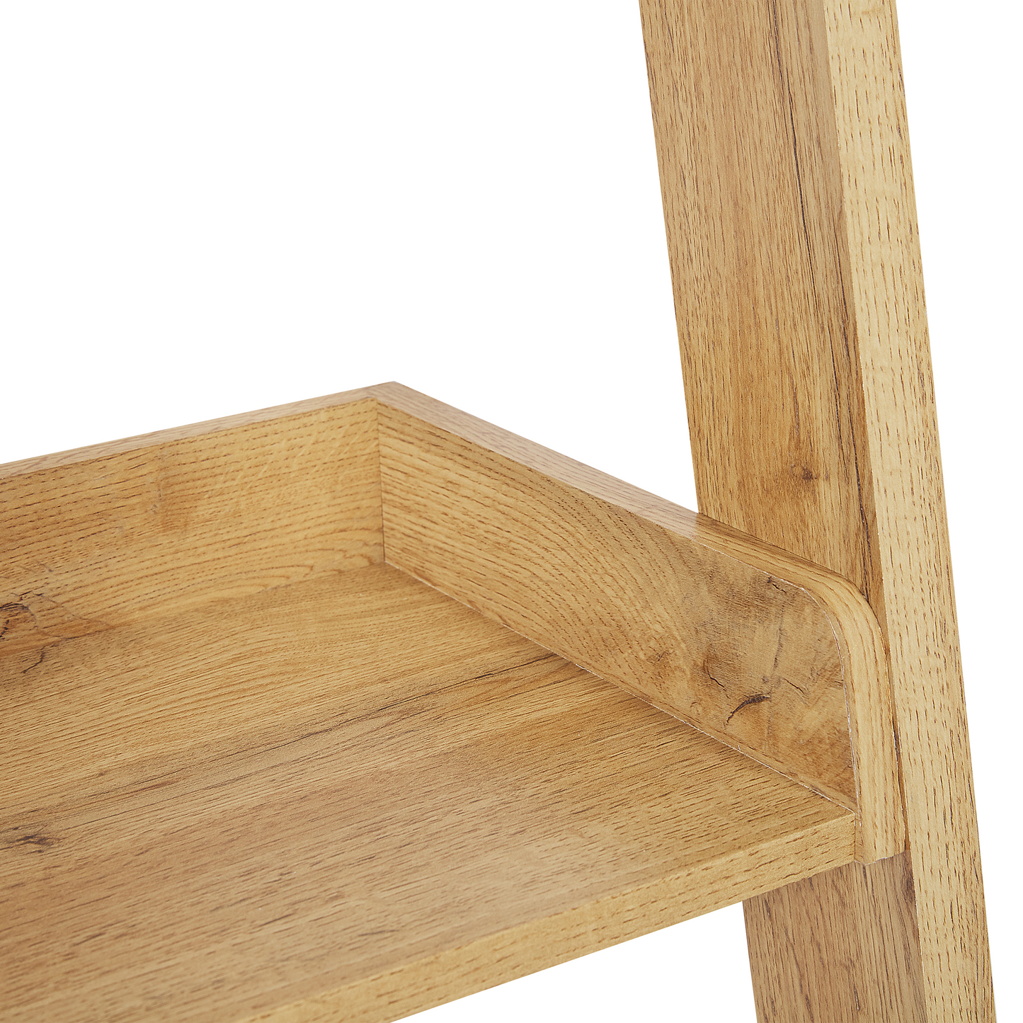 5 Tier Ladder Bookcase Light Brown