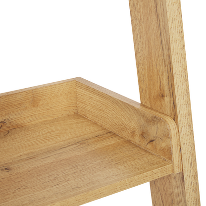 5 Tier Ladder Bookcase Light Brown