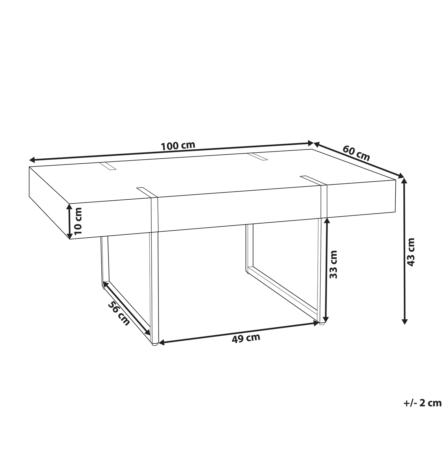 Nova Marble Effect Coffee Table White Black Metal Legs 100x60cm