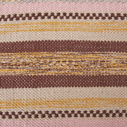 Multicolor Cotton Floor Cushion 60 x 60 Geometric Boho Pouffe
