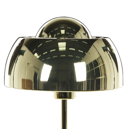 Bedside Table Lamp Glam Gold Dome Shade With Round Base