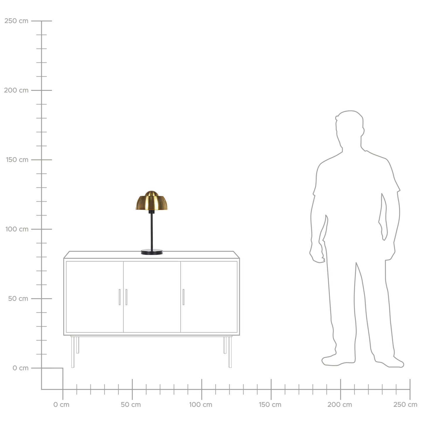 Glam Table Lamp Gold With Black Metal Round Base Dome Shade Reading Light For Bedroom Living Room