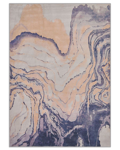 Abstract Beige Blue Area Rug 160 x 230cm Non Slip