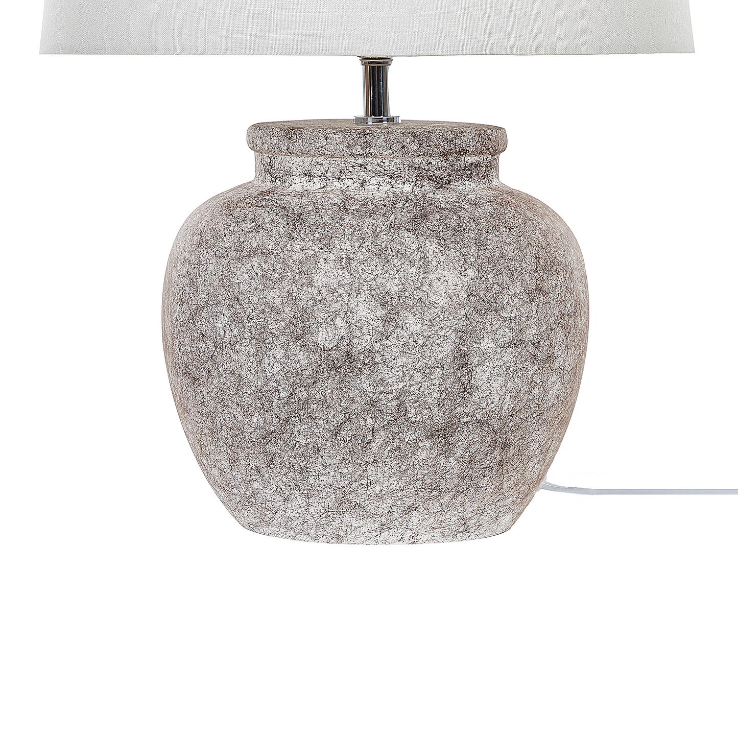 Table Lamp Beige Ceramic 50cm Boho Night Light Cracked Texture
