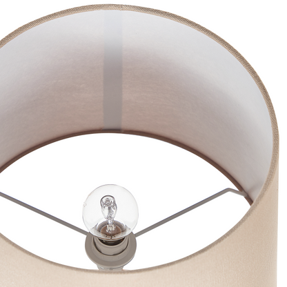 Table Lamp Golden Brown Ceramic 47cm Geometric Beige Empire Shade