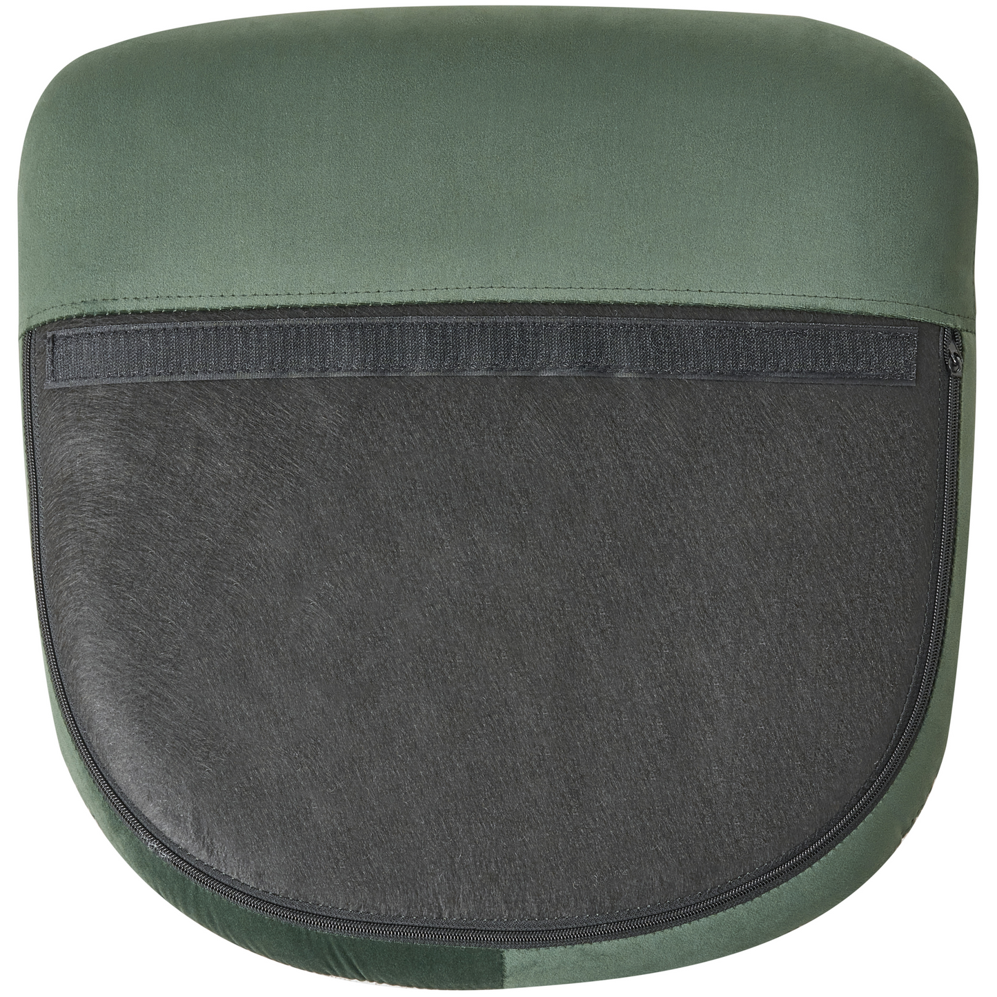 Luxe Velvet Rocking Chair Dark Green With Metal Legs