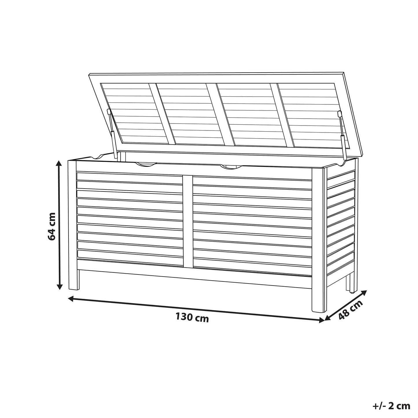 Acacia Storage Box With Lid 130 x 64 Dark Brown