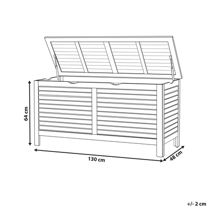 Acacia Storage Box With Lid 130 x 64 Dark Brown