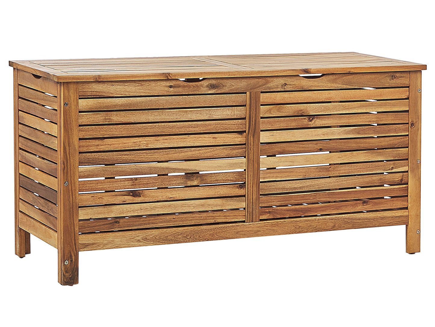Garden Storage Box Light Brown Acacia 130 x 64 Lid