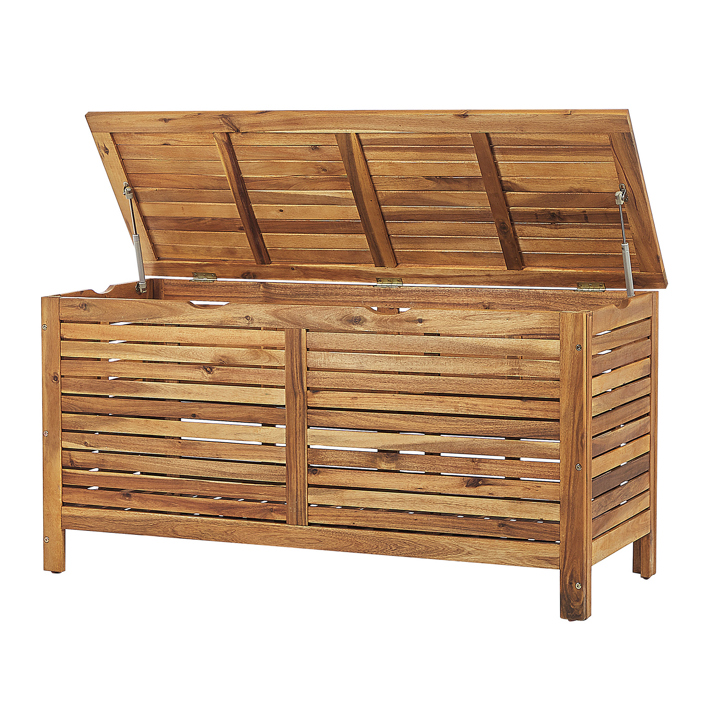 Garden Storage Box Light Brown Acacia 130 x 64 Lid