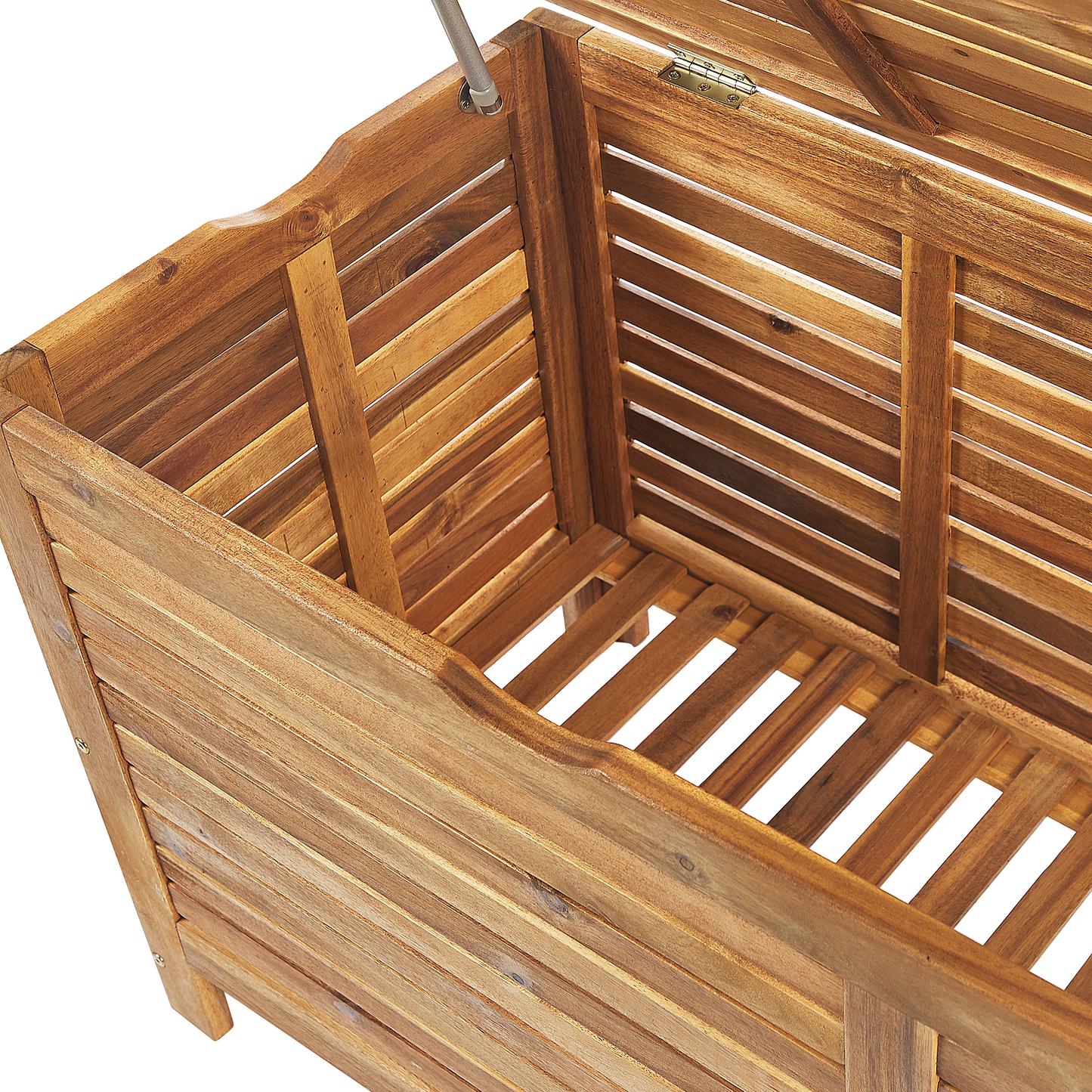 Garden Storage Box Light Brown Acacia 130 x 64 Lid