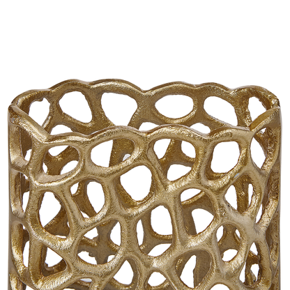 Home Gold Openwork Narrow Table Vase