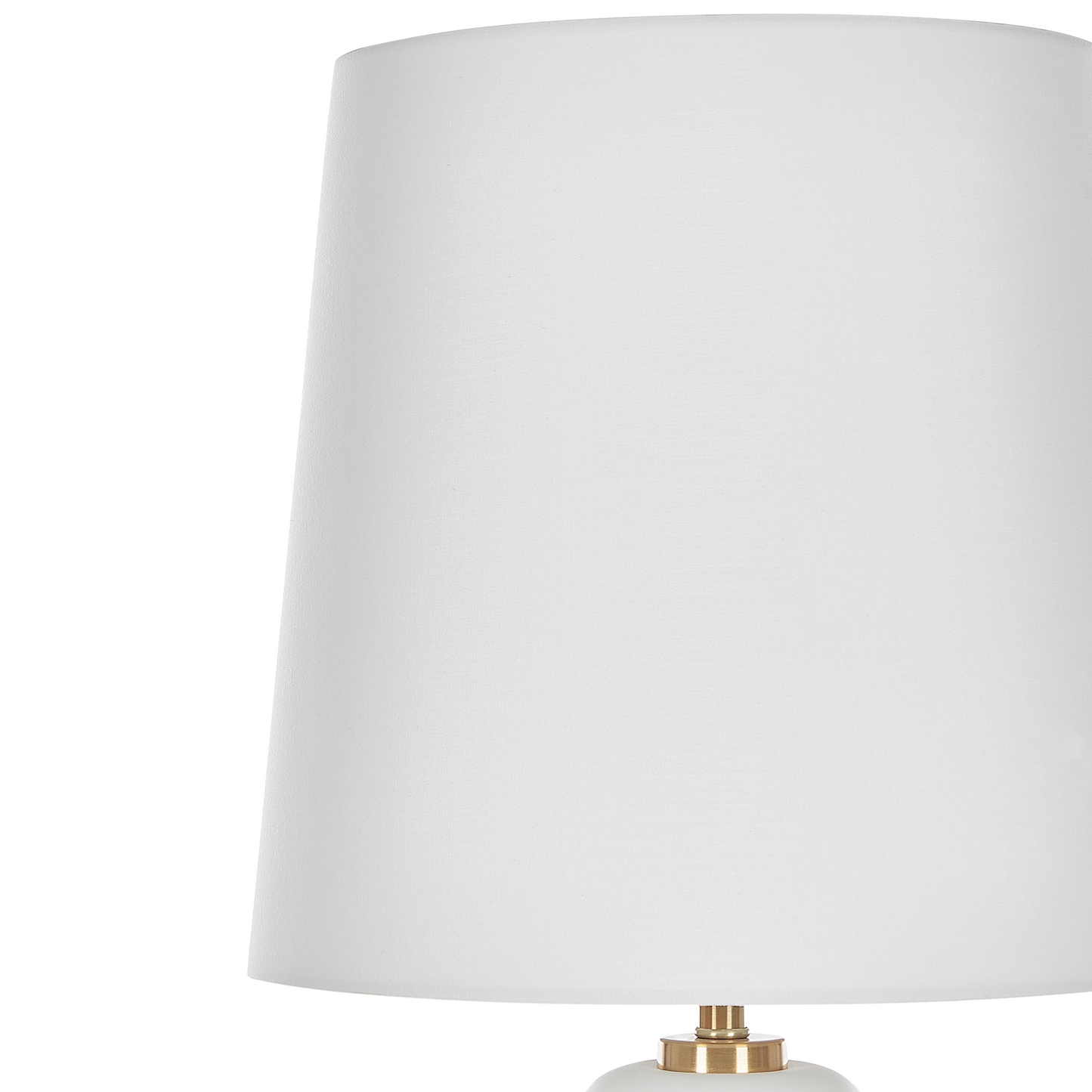 Table Lamp Gold Base With White Fabric Shade