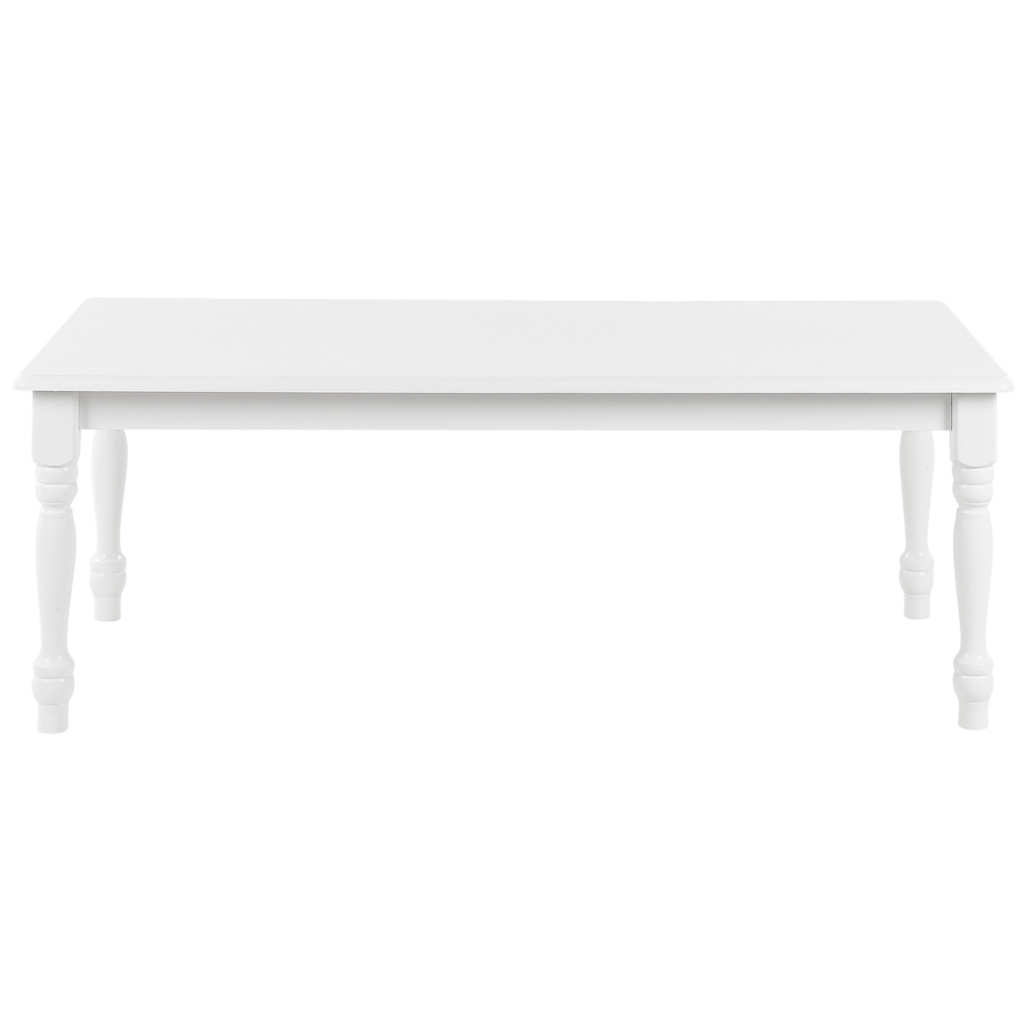 LuxeCasa Coffee Table White Turned Legs Vintage Chic 120x60 cm