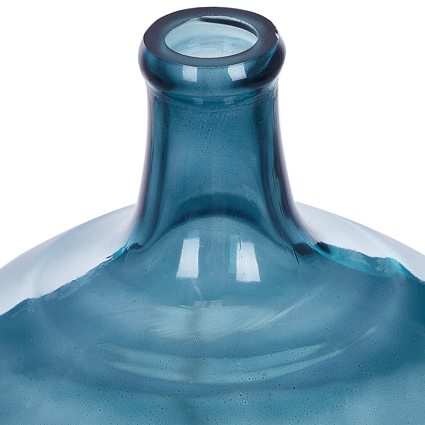 Arden Glass Vase Blue 31cm Round Bud Shape Handmade Home Decor
