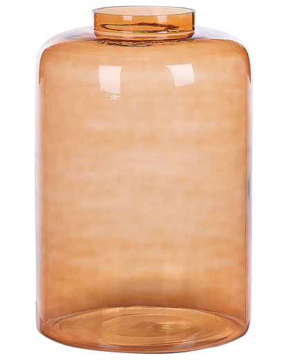 Floor Vase Tall Orange Glass Tint
