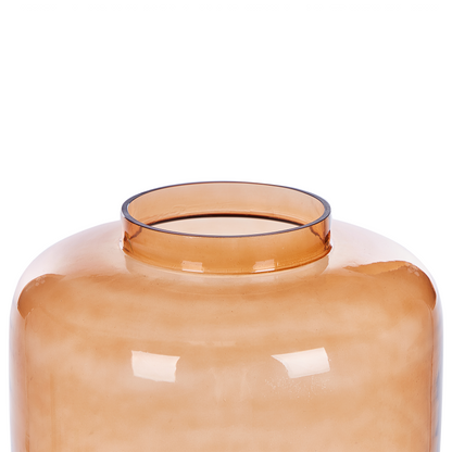 Floor Vase Tall Orange Glass Tint
