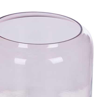 Pink Glass Vases Set Of 2 Transparent Tinted Decor For Home And Display Shelves
