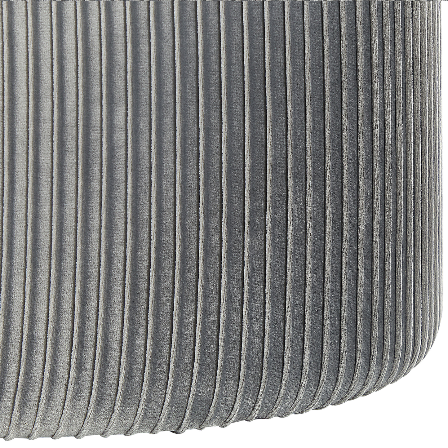 Light Grey Glamour Pouffe With Storage