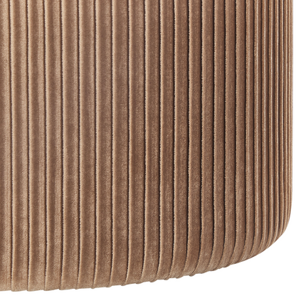 Velvet Glamour Pouffe Beige With Hidden Storage Footstool