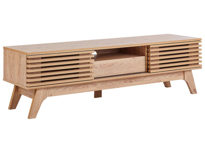 Astra TV Stand Light Brown Storage Cabinet With Cable Management