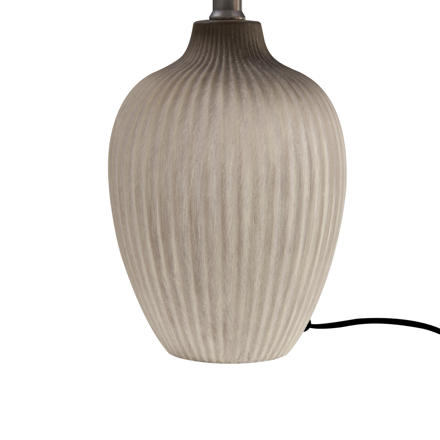 Table Lamp Brown Ceramic 52cm Linen Empire Shade