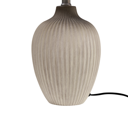 Table Lamp Brown Ceramic 52cm Linen Empire Shade