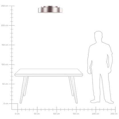 Ceiling Lamp Light Brown Integrated LED Round Modern