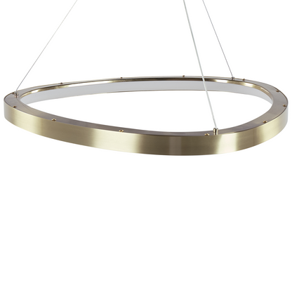 Pendant Lamp Gold Round Integrated LED Modern Glamour