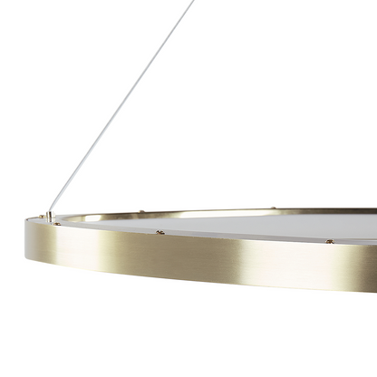 Pendant Lamp Gold Round Integrated LED Modern Glamour