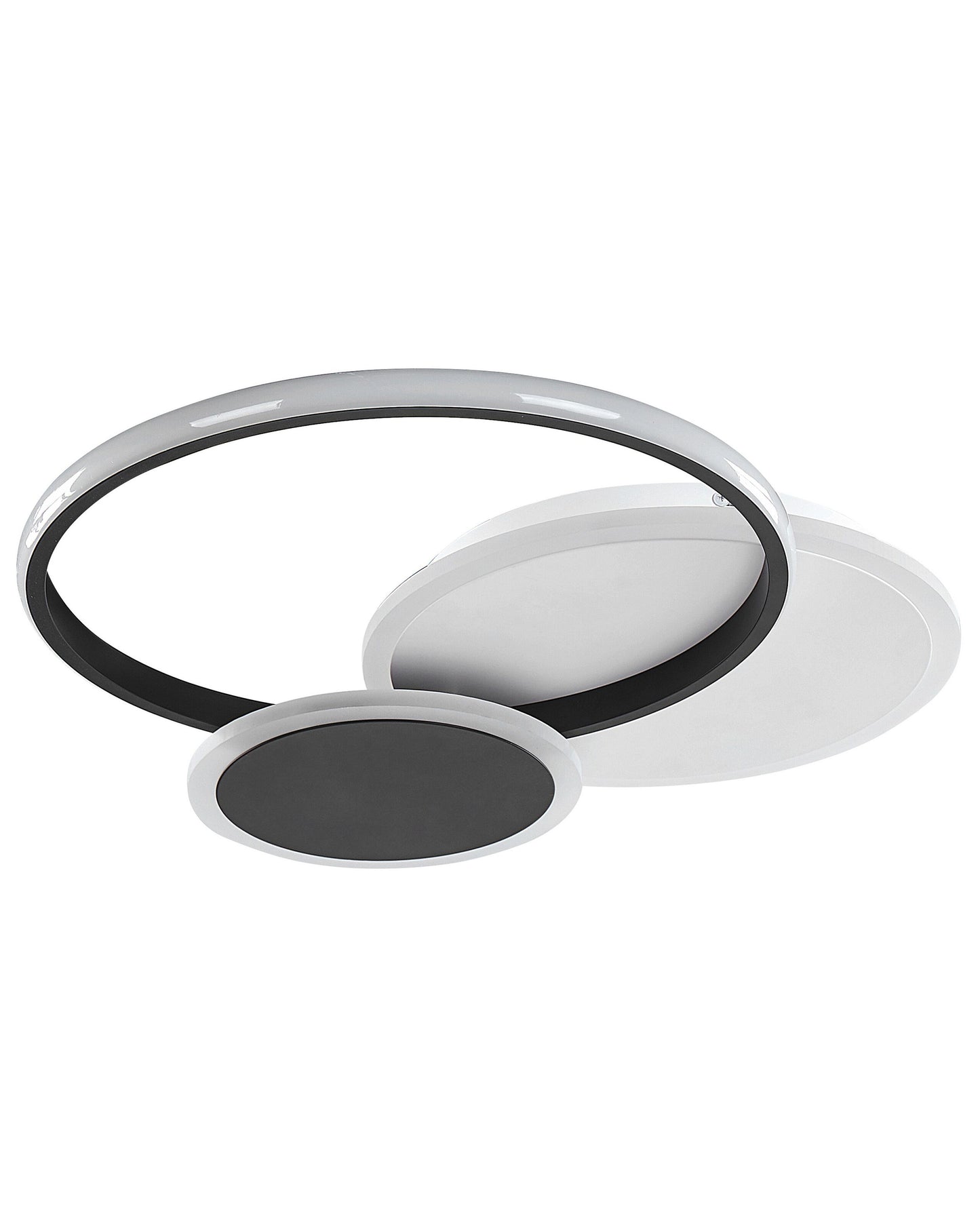 Luxo Ceiling Lamp Black White Round Aluminum Acrylic Integrated LED