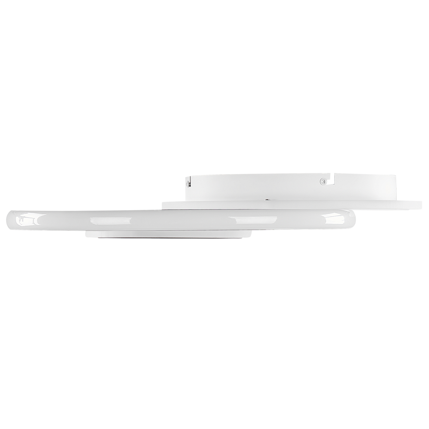 Luxo Ceiling Lamp Black White Round Aluminum Acrylic Integrated LED