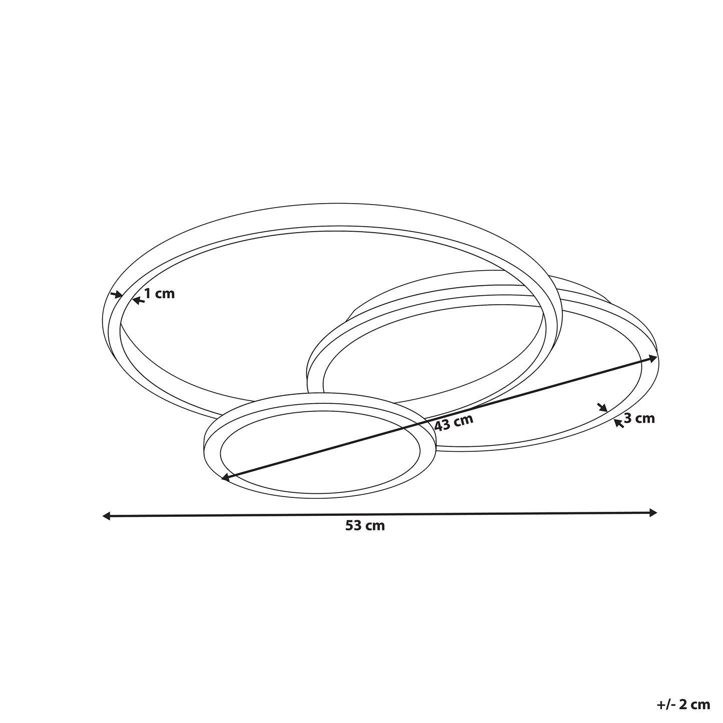 Luxo Ceiling Lamp Black White Round Aluminum Acrylic Integrated LED