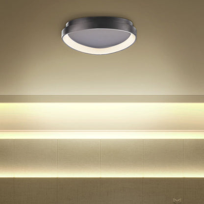 Ceiling Lamp Black Steel Acrylic Integrated LED Triangle