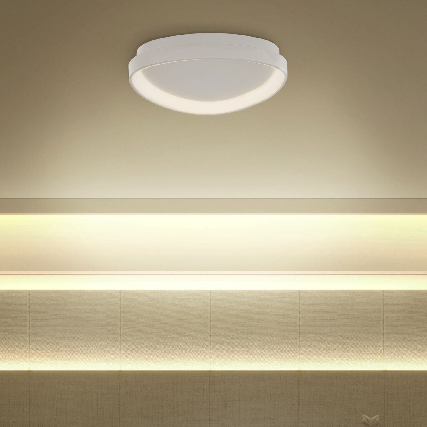 Triangle White Ceiling Lamp With Integrated LED