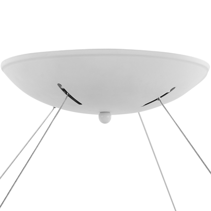 Pendant Lamp White Steel Ring LED Integrated Modern Glamour Lighting For Living Room