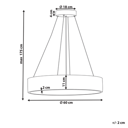 Pendant Lamp White Steel Ring With Integrated LED Lights Modern Hanging Ceiling Fixture