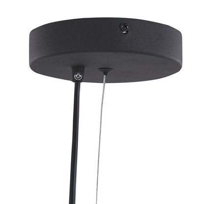 Pendant Lamp Black Brass Steel 4 Light Integrated LED
