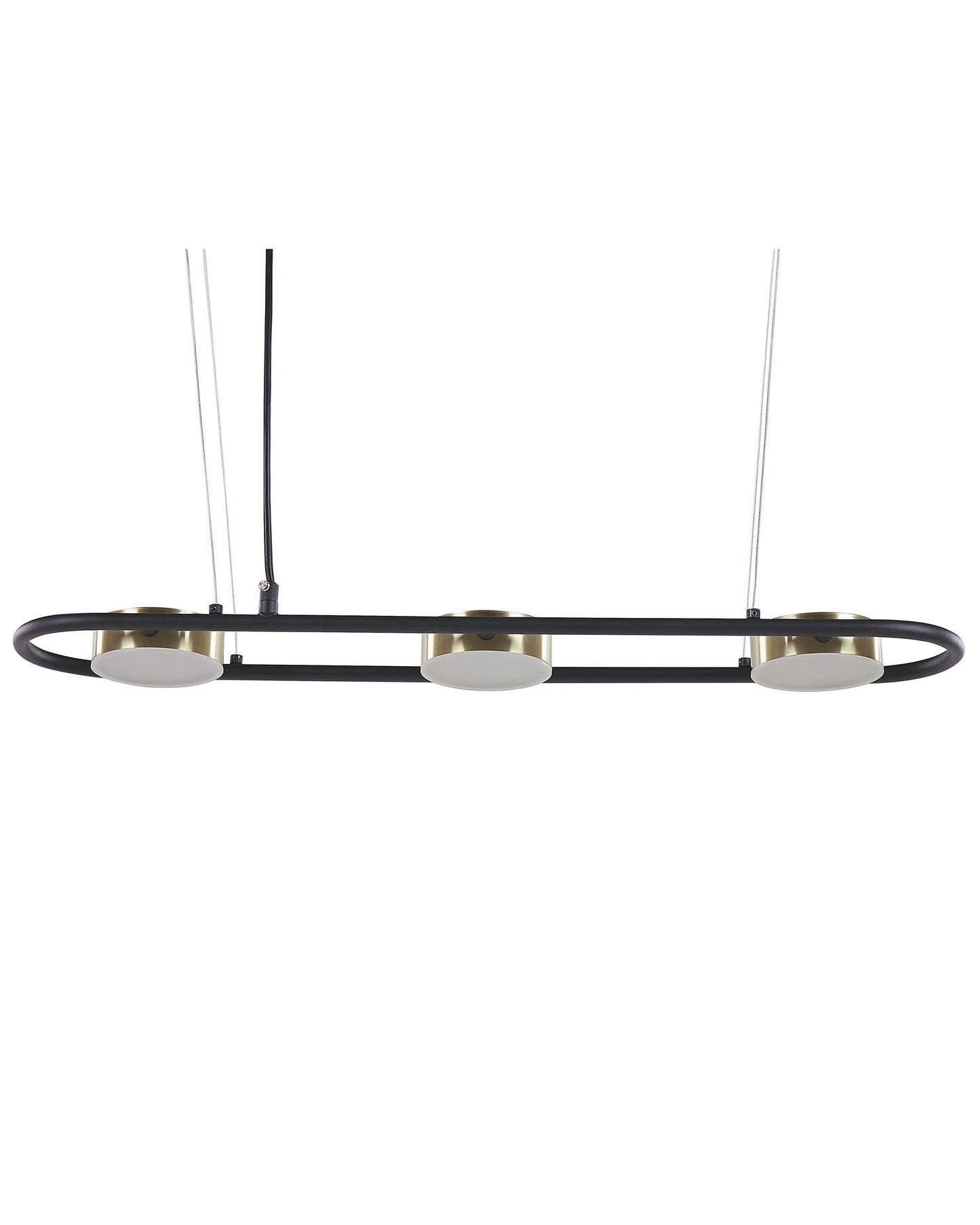 Pendant Lamp Black Brass 3-Light Geometric Integrated LED