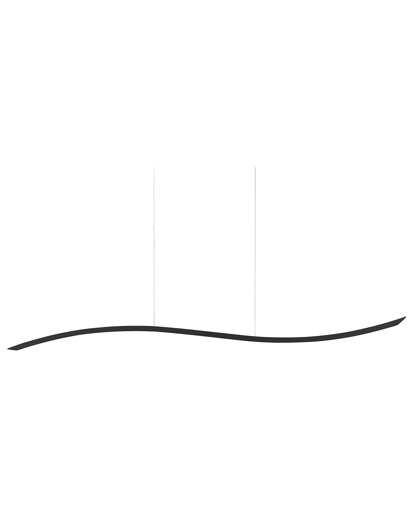 Pendant Lamp Black Iron With Integrated LED Wave Shade