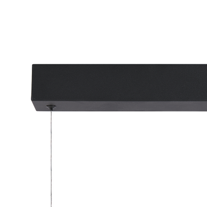 Pendant Lamp Black Iron With Integrated LED Wave Shade