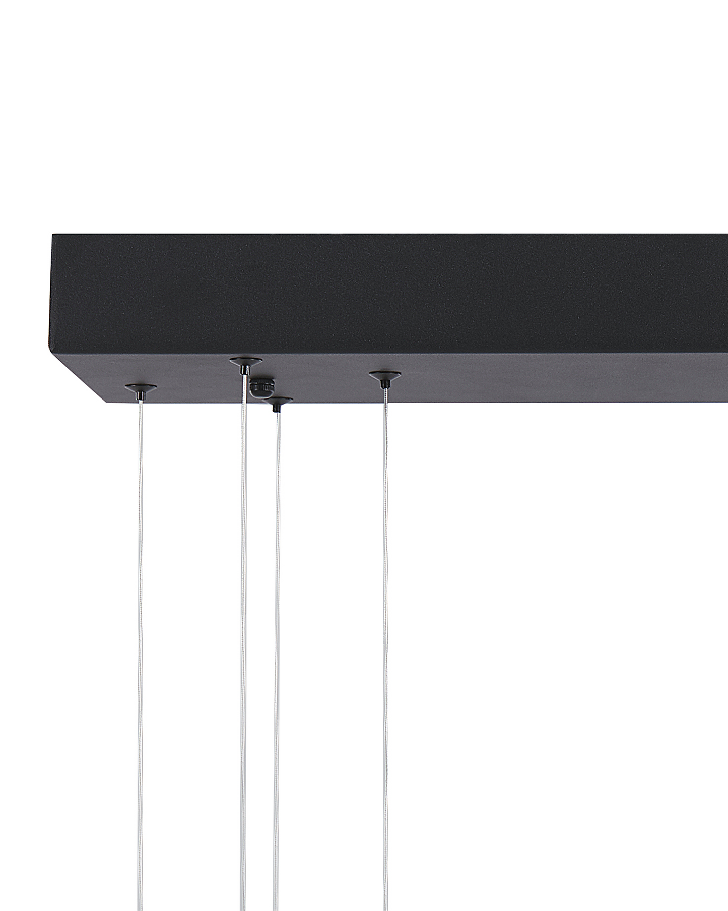 Pendant Lamp Black Iron 4 LED Integrated Wavy Lighting
