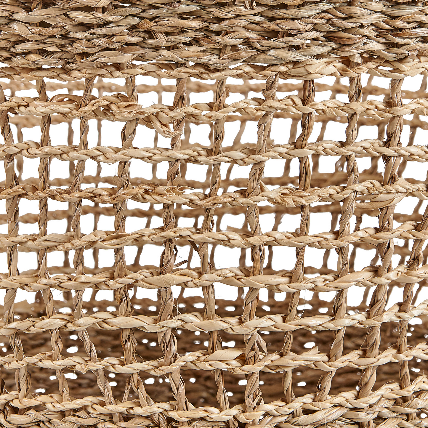 Seagrass Home Set Of 2 Baskets Natural With Handles Boho Style