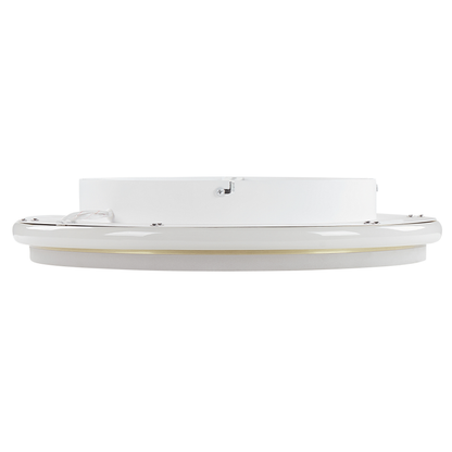 Ceiling LED Ring Light 64cm Gold Metal Acrylic Opal Shade Warm White Flush Mount