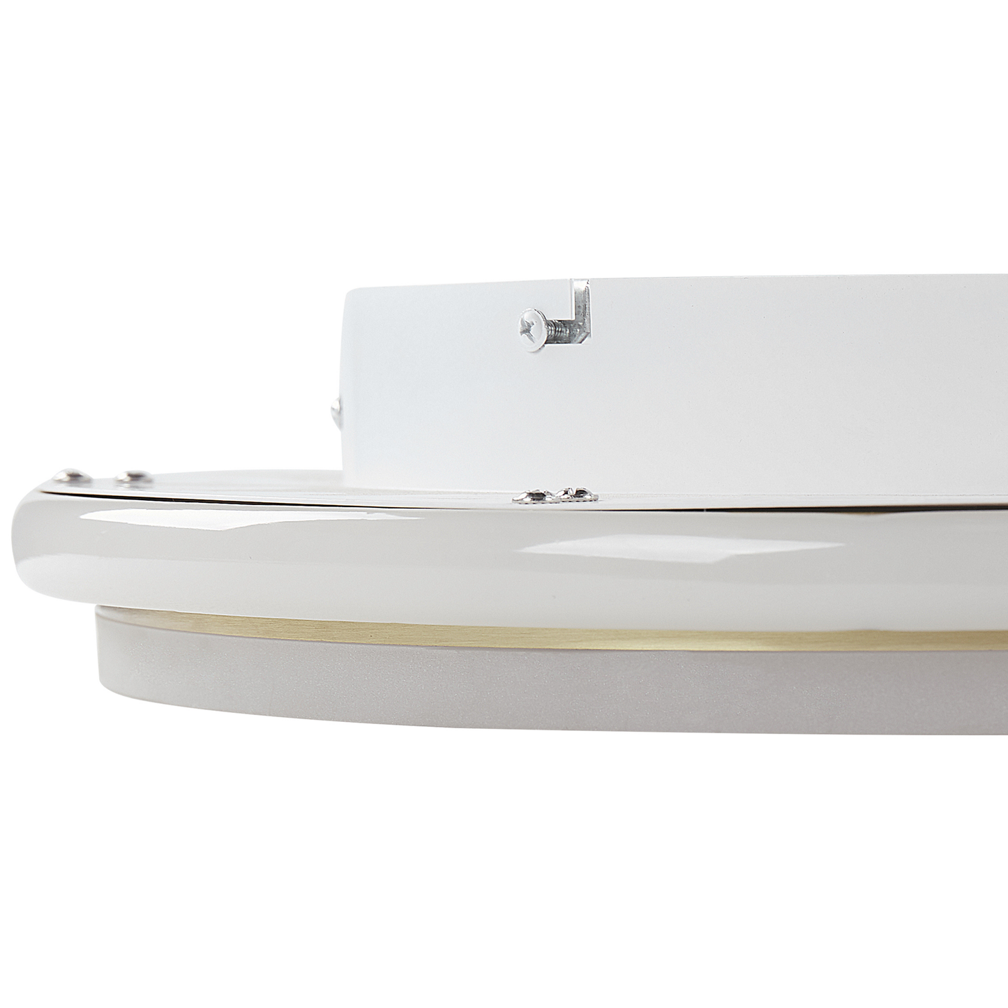 Ceiling LED Ring Light 64cm Gold Metal Acrylic Opal Shade Warm White Flush Mount