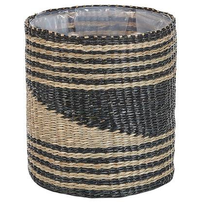 Boho Seagrass Plant Basket Set of 3 With Linings