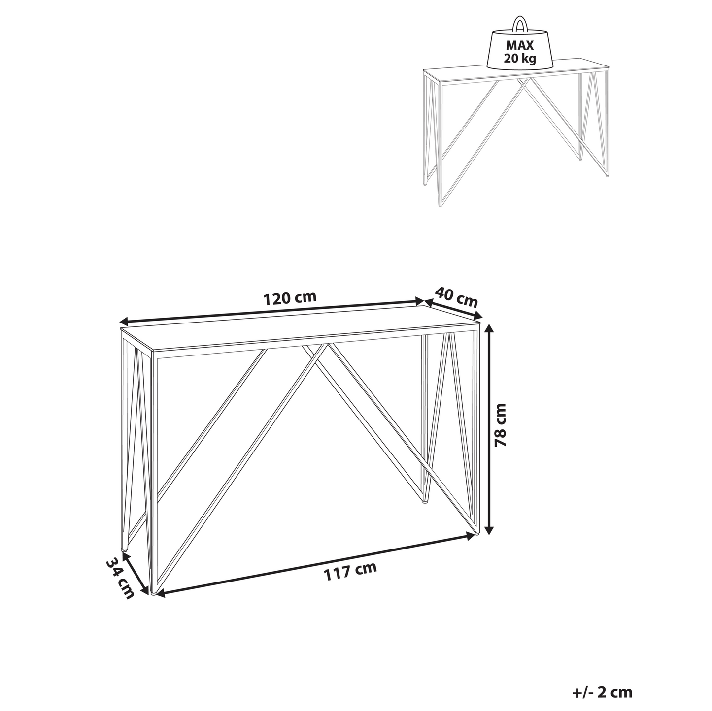 Console Table Silver Tempered Glass Stainless Steel 120 x 40cm Rectangular Modern