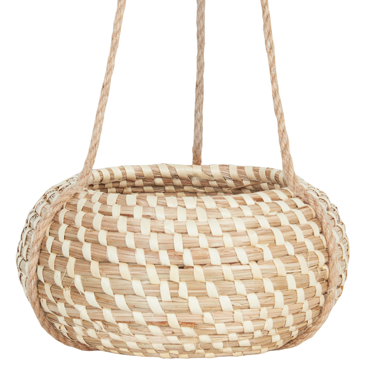 Seagrass Co Hanging Plant Pots Set of 2 Boho Style 27 x 86cm and 22 x 69cm Natural Seagrass