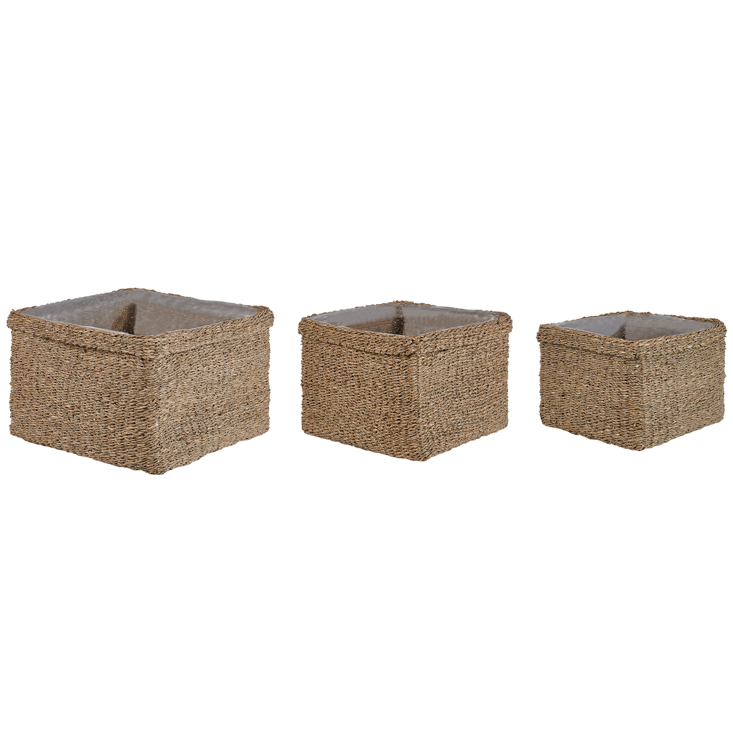 Natural Seagrass Planter Set Of 3 23 x 34, 27 x 36, 30 x 45cm