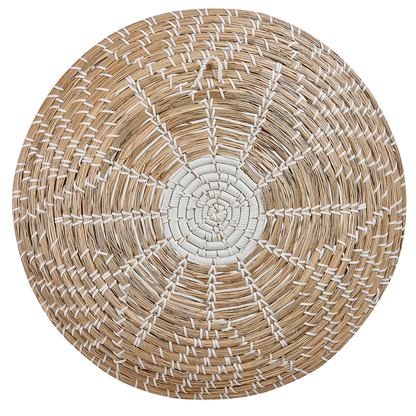 Seagrass Wall Plates Set of 6 Hanging Baskets African Style